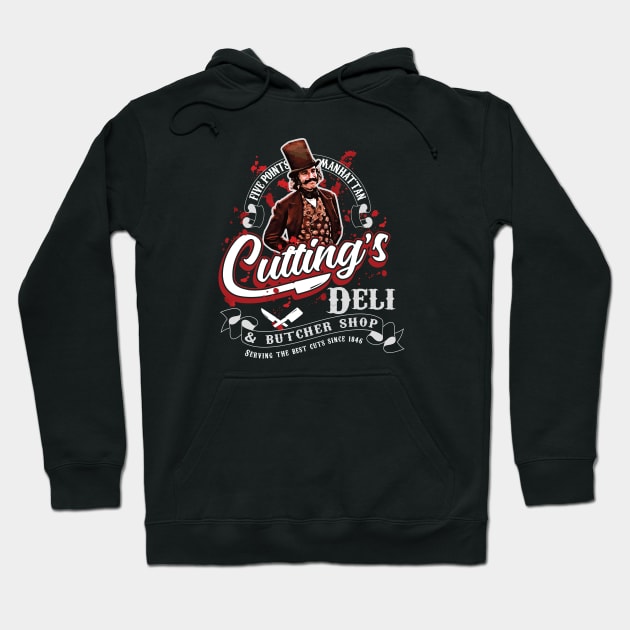 Cutting's Deli & Butcher Shop Hoodie by Alema Art